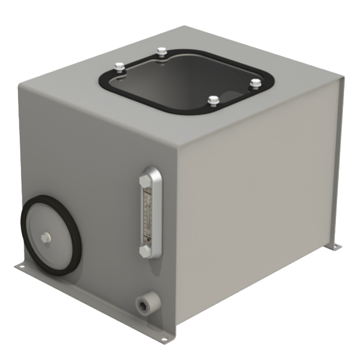 RVP10 : Magnaloy Reservoir, Vertical, Non-JIC, Bolt-On Top, Carbon Steel, 10-Gallon Capacity