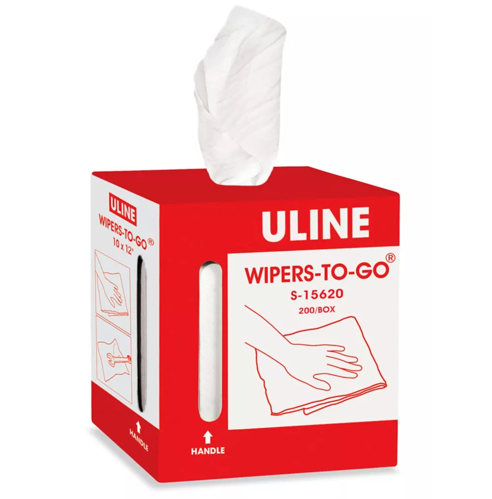 S-15620 : Uline Wipers-To-Go® 200 sheets/box