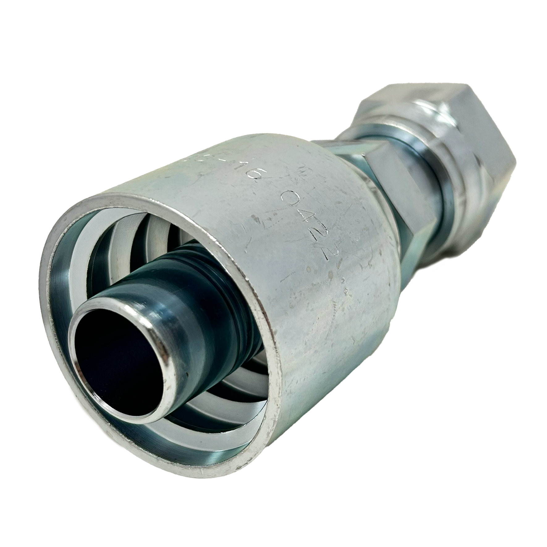 SG-OFFX-0604 : Continental Hose Fitting, 0.375 (3/8") Hose ID, 9/16-18 Female ORFS, Straight, Swivel Connection