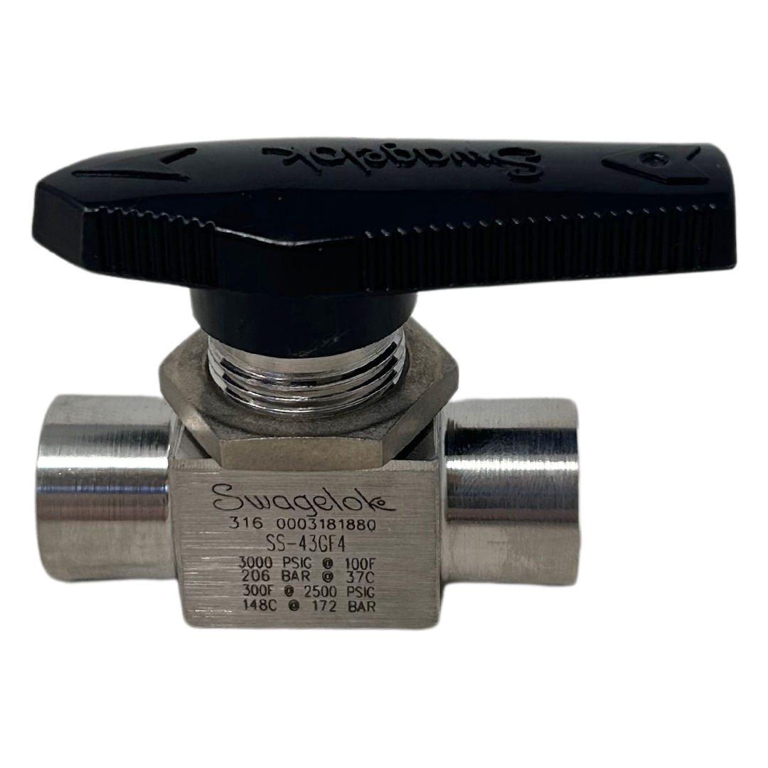 SS-43GF4-FIRE : FIRE SALE Swagelok SS 1-PC 40G SERIES BALL VALVE 0.9 Cv, 1/4" FNPT - ALL SALES FINAL