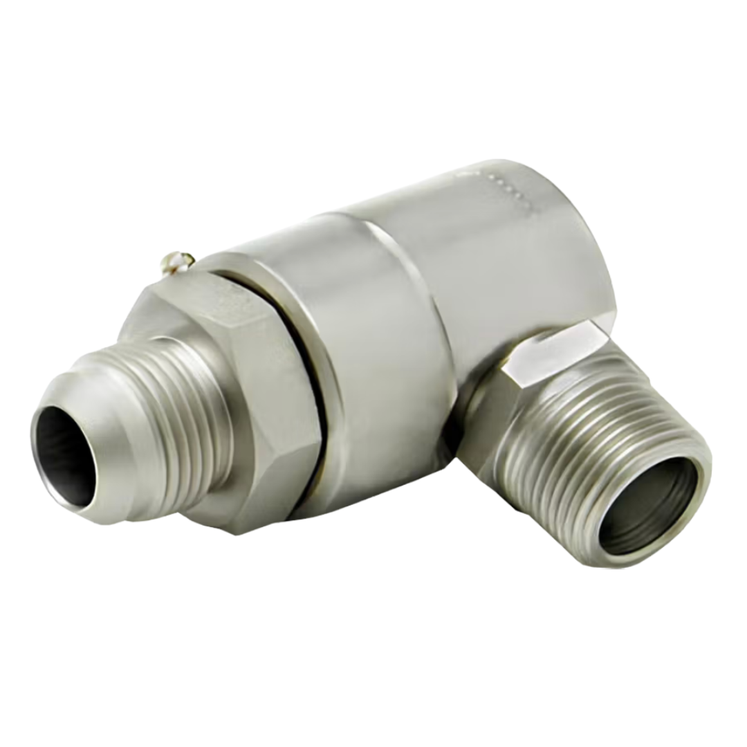 9SS16MJ16XMP100-Z-ETP : Super Swivels 90-Degree Live Swivel, -16 Male NPTF (1 - 11-1/2 NPTF) x -16 Male JIC (1-5/16 - 12 UN), 3500psi, Zinc Plated, Viton Extreme (ETP) Seals