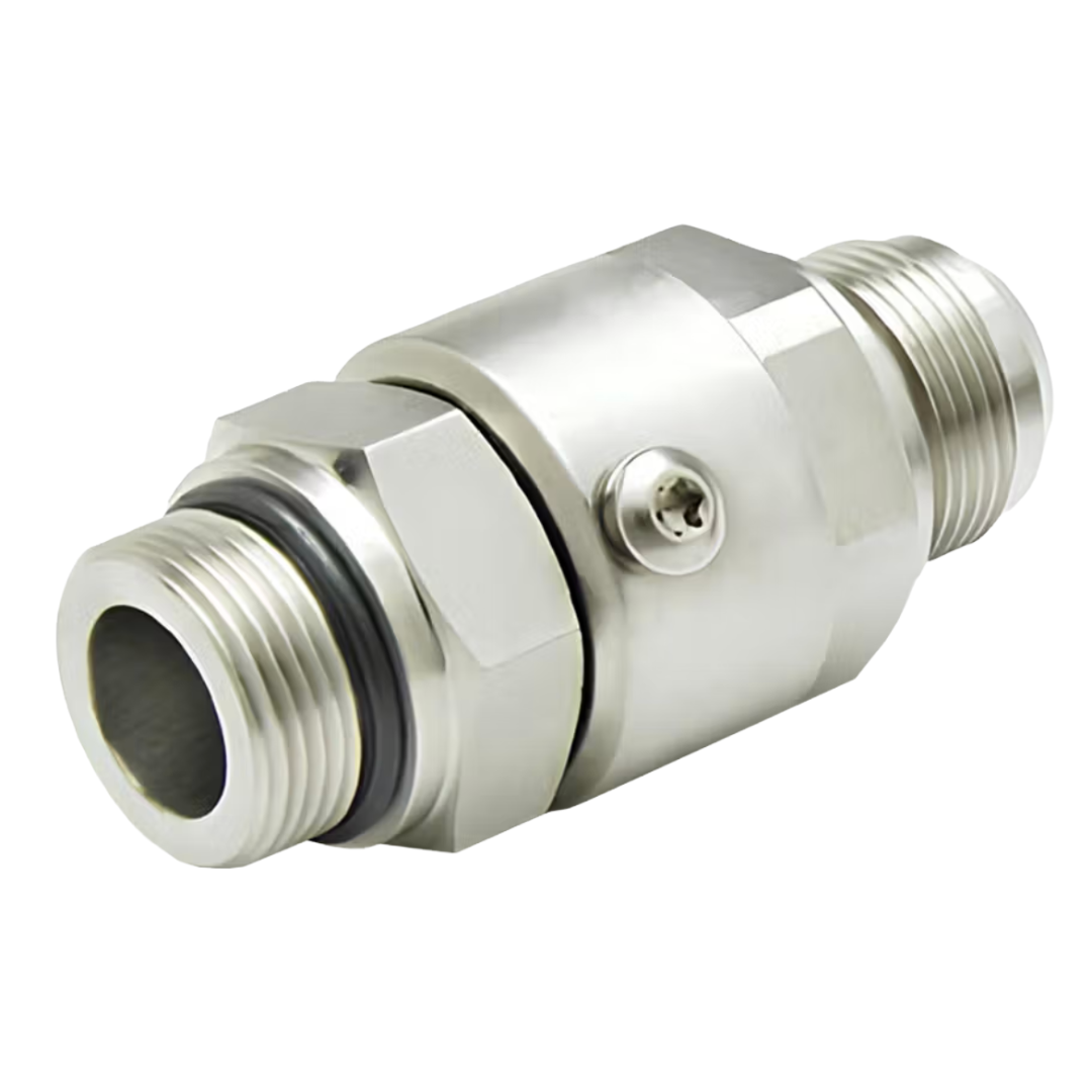 9SS8MO8XMJ8-Ni-AL : Super Swivels Straight Live Swivel, -08 Male ORB (3/4 - 16 UN) x -08 Male JIC (3/4 - 16 UN), 5000psi, Nickel Plated, Aflas (AL) Seals
