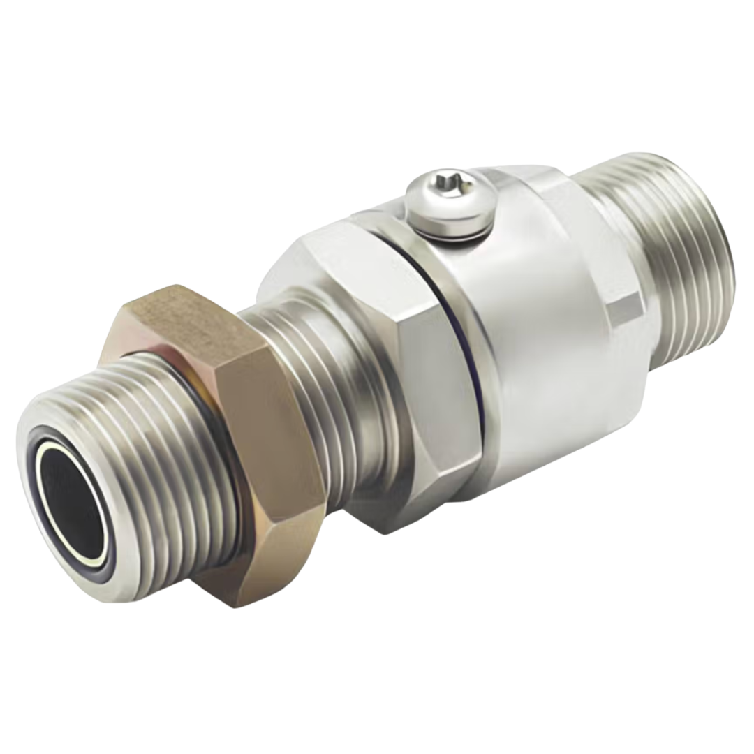 SS12MFSB12XMFS12-Z-AL : Super Swivels Straight Live Swivel, -12 Male ORFS (1-3/16 - 12 UN) x -12 Male ORFS (1-3/16 - 12 UN), 4500psi, Zinc Plated, Aflas (AL) Seals