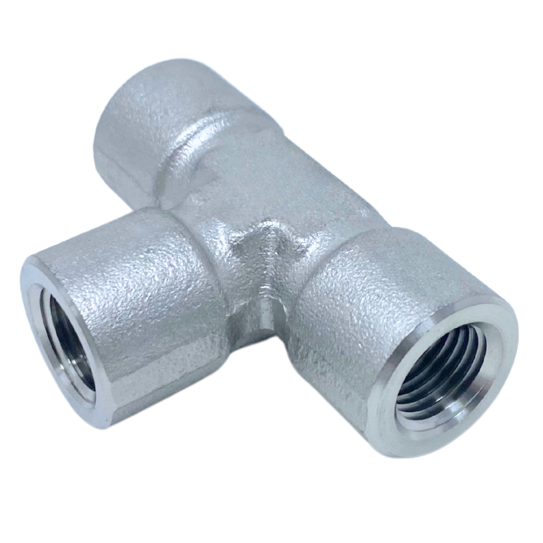 IFT-8N : Superlok Stainless Instrumentation Tee, 1/2-14 (-8N) Female NPT x 1/2-14 (-8N) Female NPT x 1/2-14 (-8N) Female NPT, 4900psi