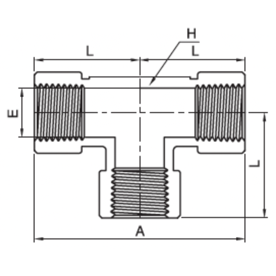 IFT-2N : Superlok Stainless Instrumentation Tee, 1/8-27 (-2N) Female NPT x 1/8-27 (-2N) Female NPT x 1/8-27 (-2N) Female NPT, 6500psi