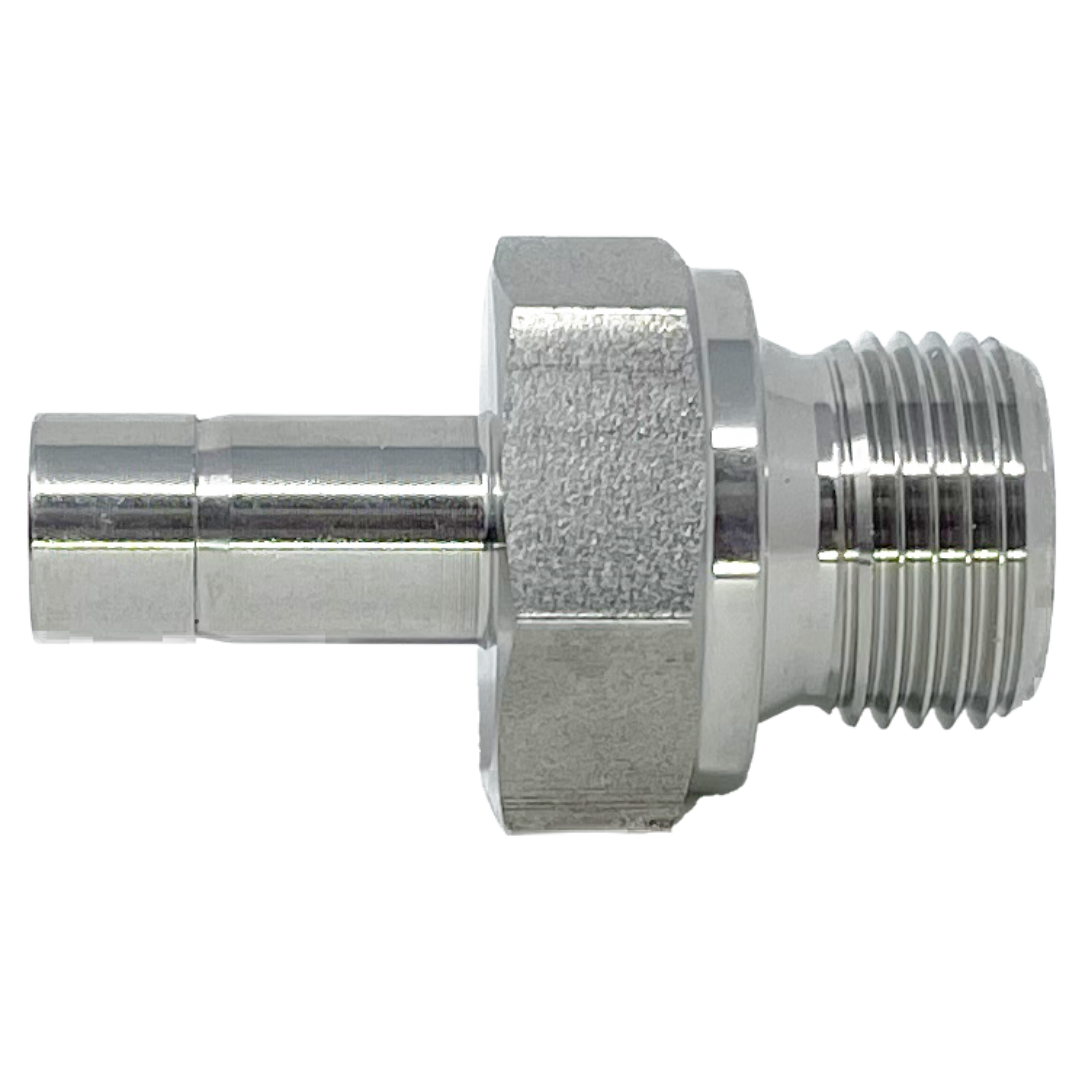 SGMA 6-6G : Superlok Straight Stainless Tube Adapter, 3/8" (-6) Tube Stub x 3/8-19 (-6G) Male BSPP