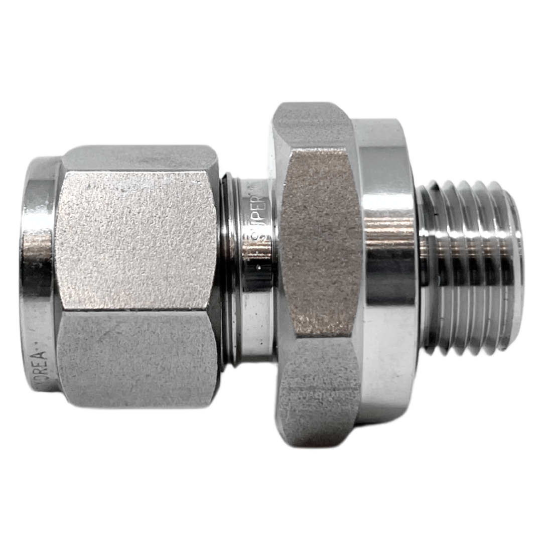 SOPC 8-12N : Superlok Straight Stainless Tube Adapter, 1/2" (-8) Tube OD x 3/4-14 (-12N) Sealed Male NPT