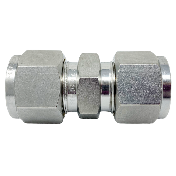 SU-6 : Superlok Straight Stainless Fractional Tube Union, 3/8