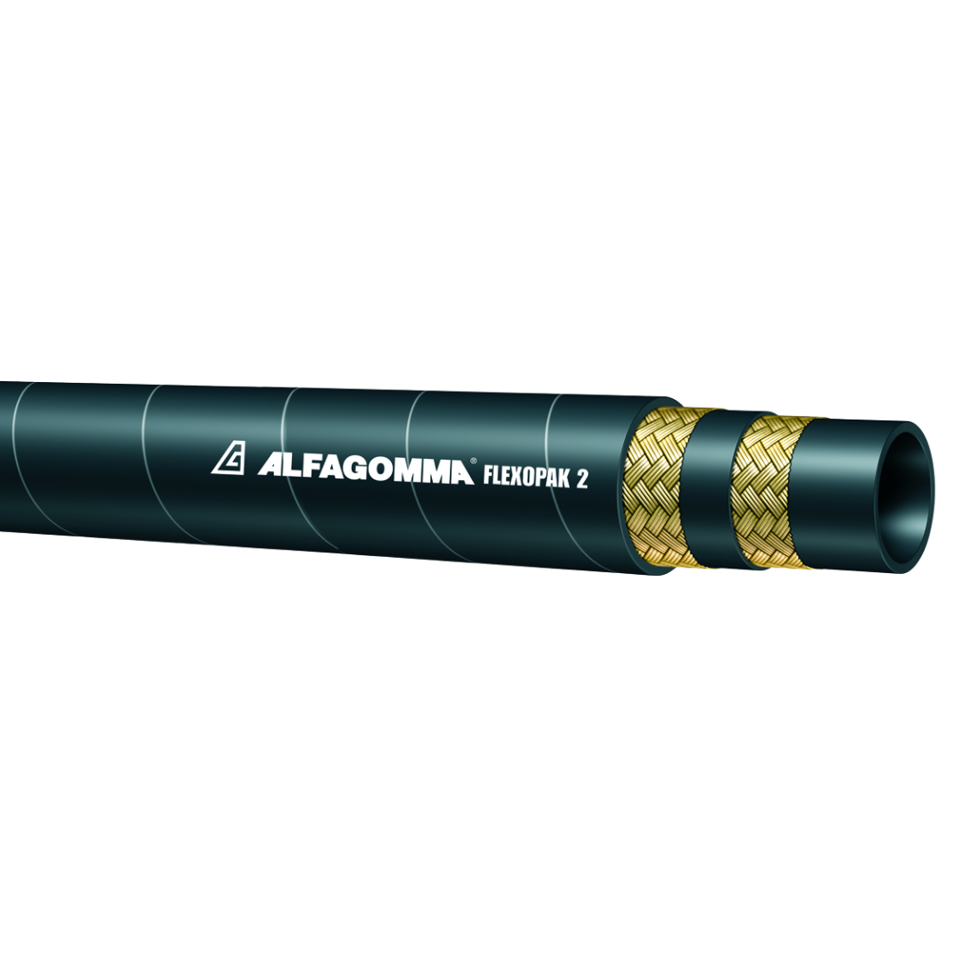 TF2MT-24 BY QUARTER INCH : Alfagomma Double Compact Wire FLEXOPAK 2 MINETUFF 100R16 Hydraulic Hose, 1-1/2 (-24) ID, 1820psi