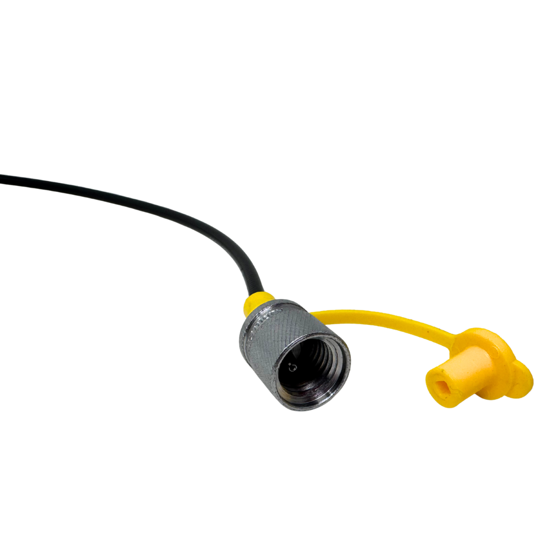 THM1620C-16 : Anchor Test Point Hose Whips, Zinc Nickel Plated Carbon Steel M16x2 by M16x2 Test Point Ends, 9000psi Rated, 16-inch Length