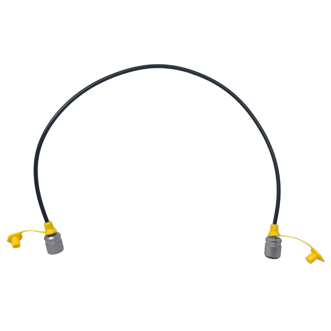 THM1620C-25 : Anchor Test Point Hose Whips, Zinc Nickel Plated Carbon Steel M16x2 by M16x2 Test Point Ends, 9000psi Rated, 25-inch Length