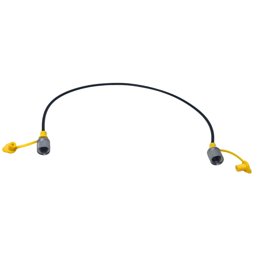 THM1620C-25 : Anchor Test Point Hose Whips, Zinc Nickel Plated Carbon Steel M16x2 by M16x2 Test Point Ends, 9000psi Rated, 25-inch Length