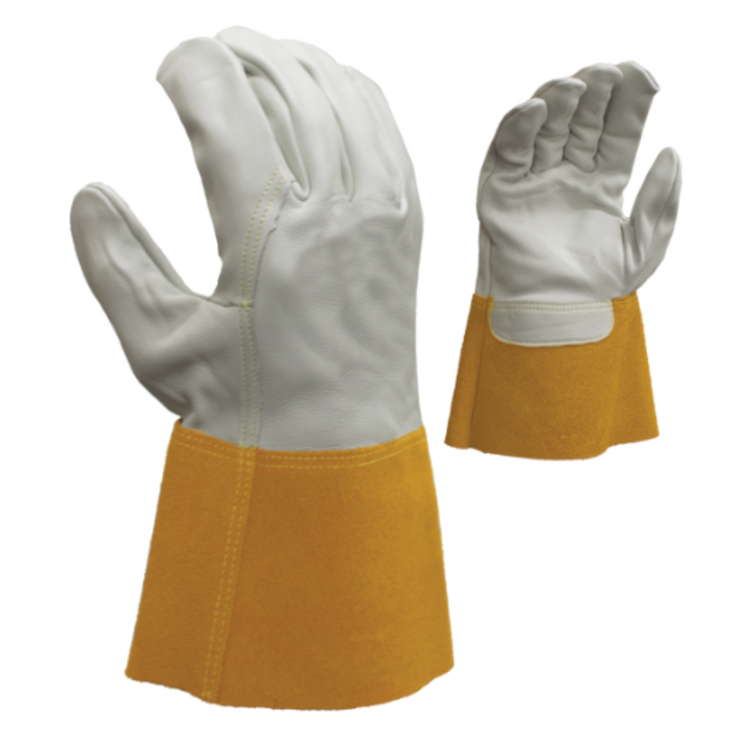 IB7204-12PK : Ironbark Premium Grain Cowhide, 4" Split Leather cuff, Kevlar® thread sewn, 12-Pack