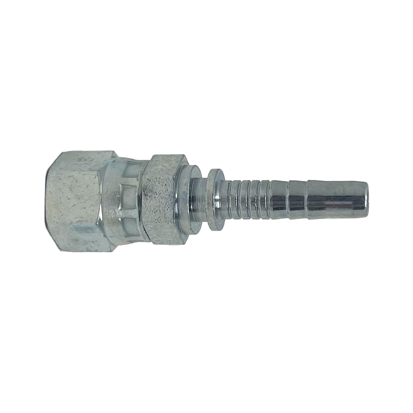 UC-JCFX-0404+UCF9-04S 	: Continental Hose Fitting with Ferrule, 0.25 (1/4") Hose ID, 7/16-20 Female JIC, Straight, Swivel Connection, Stainless