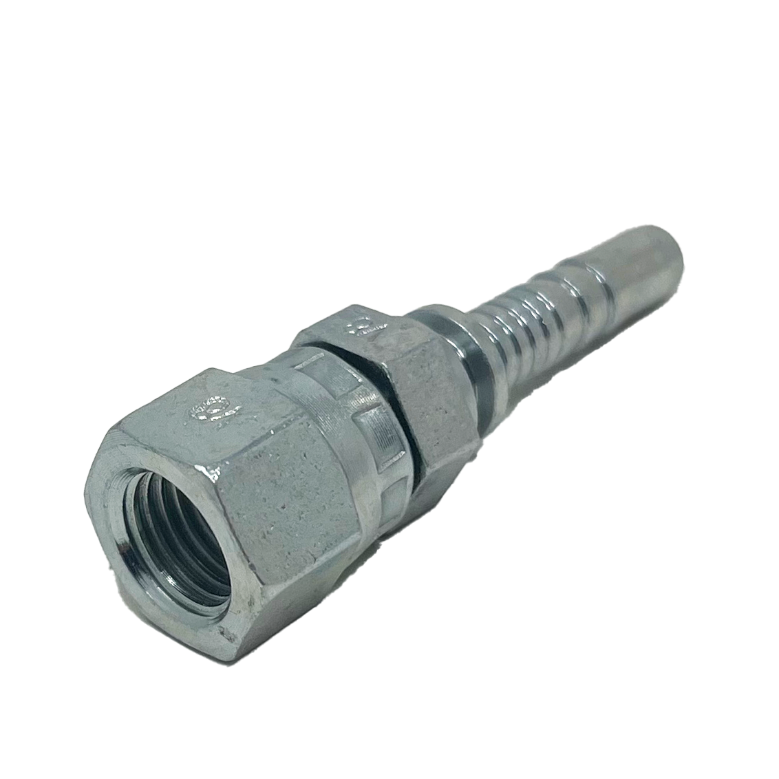 UC-JCFX-0404 : Continental Hose Fitting, 0.25 (1/4") Hose ID, 7/16-20 Female JIC, Straight, Swivel Connection