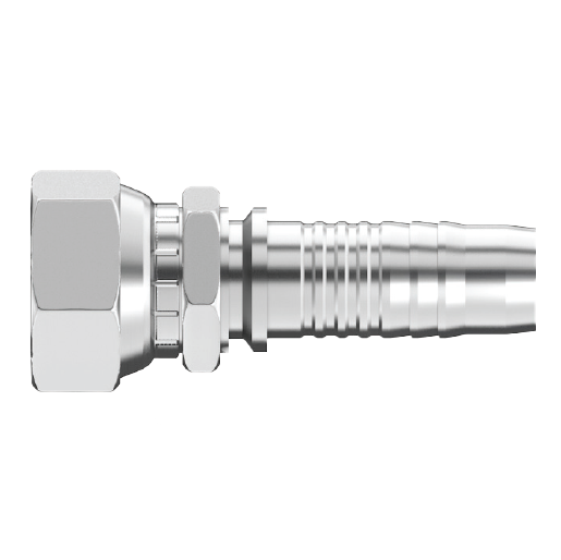 UC-JCFX-0404+UCF9-04S 	: Continental Hose Fitting with Ferrule, 0.25 (1/4") Hose ID, 7/16-20 Female JIC, Straight, Swivel Connection, Stainless