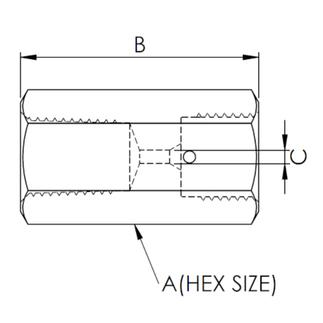 X16NF04HF10-K : OneXtreme Adapter, 1" Female NPT x 0.25 (1/4") Female HP, 10,000psi