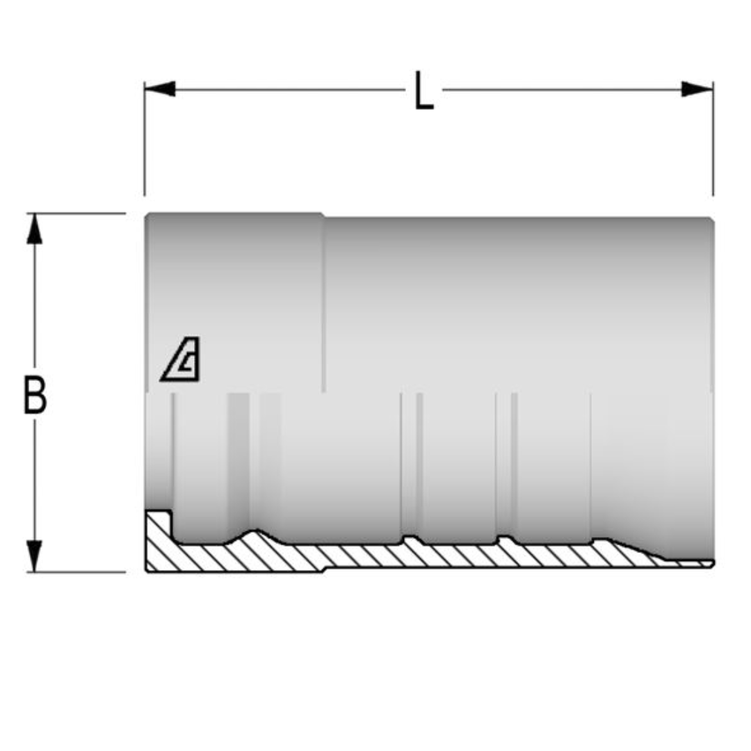 ZF1-32 : Alfagomma Steel Interlock Skive Ferrules, 2 (-32)