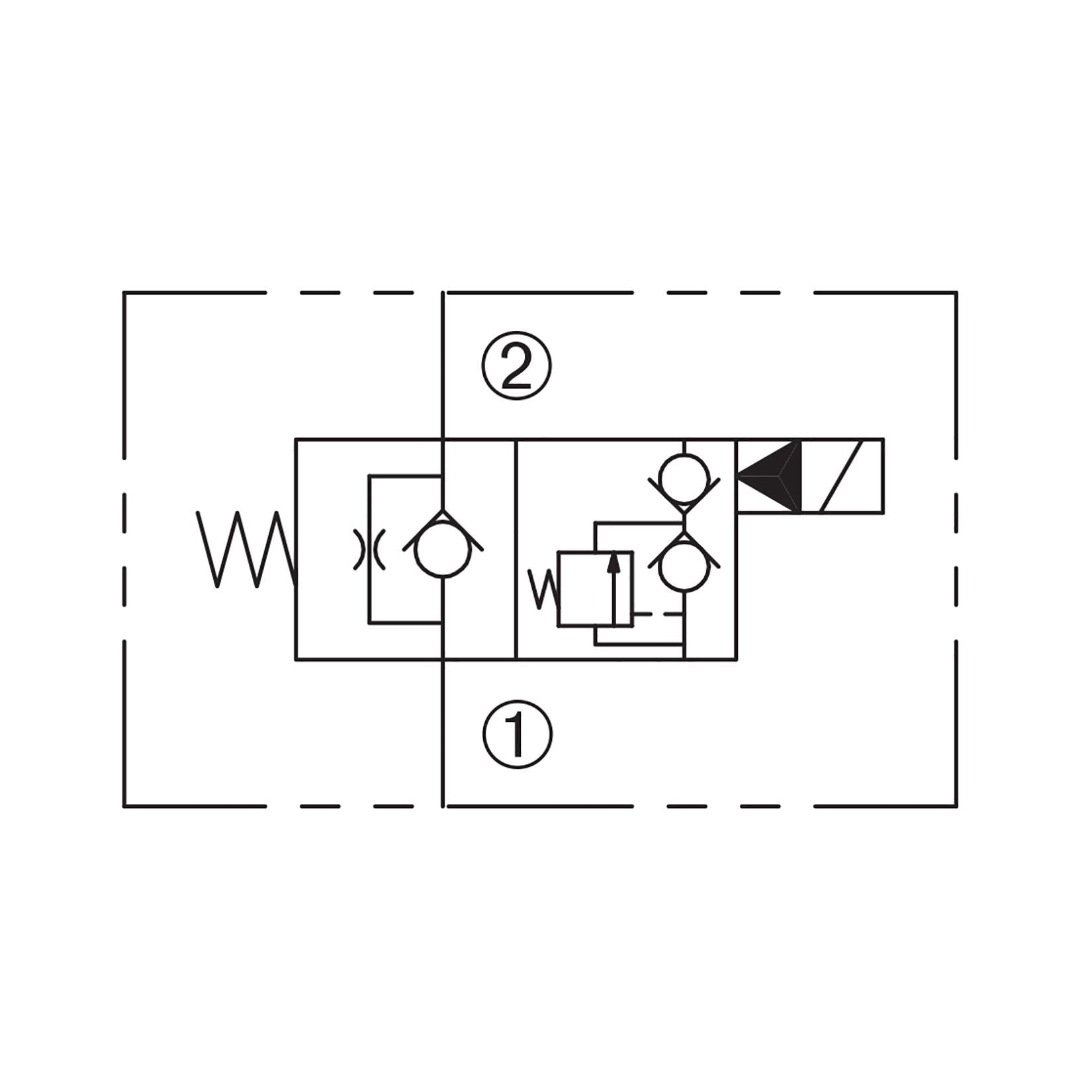 DSV2-100-2NOP-N : Deltrol Solenoid Valve with NO COIL, 2-Way, 2-Position, Normally Open Poppet, C-10-2 Cavity, 3000psi, 16GPM
