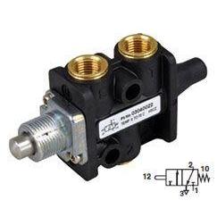 03040022 : Norgren Super X Valve, 2-Position, 3-Way, Spool Configuration 1 Blocked, 2 to 3 in Neutral, 1/8 NPT, Inline, Mechanica