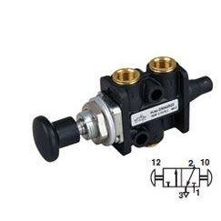 03062522 : Norgren Super X Valve, 2-Position, 3-Way, Spool Configuration 1 Blocked, 2 to 3 in Neutral, 1/4 NPT, Inline, Manual, K