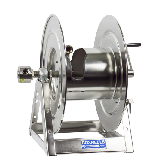 1175-6-200-EA-SP : Coxreels 1175-6-200-EA-SP Stainless Steel Electric 115V EX 1/2HP Motor Rewind Hose Reel, 1" ID, 200' capacity, NO HOSE, 3000psi