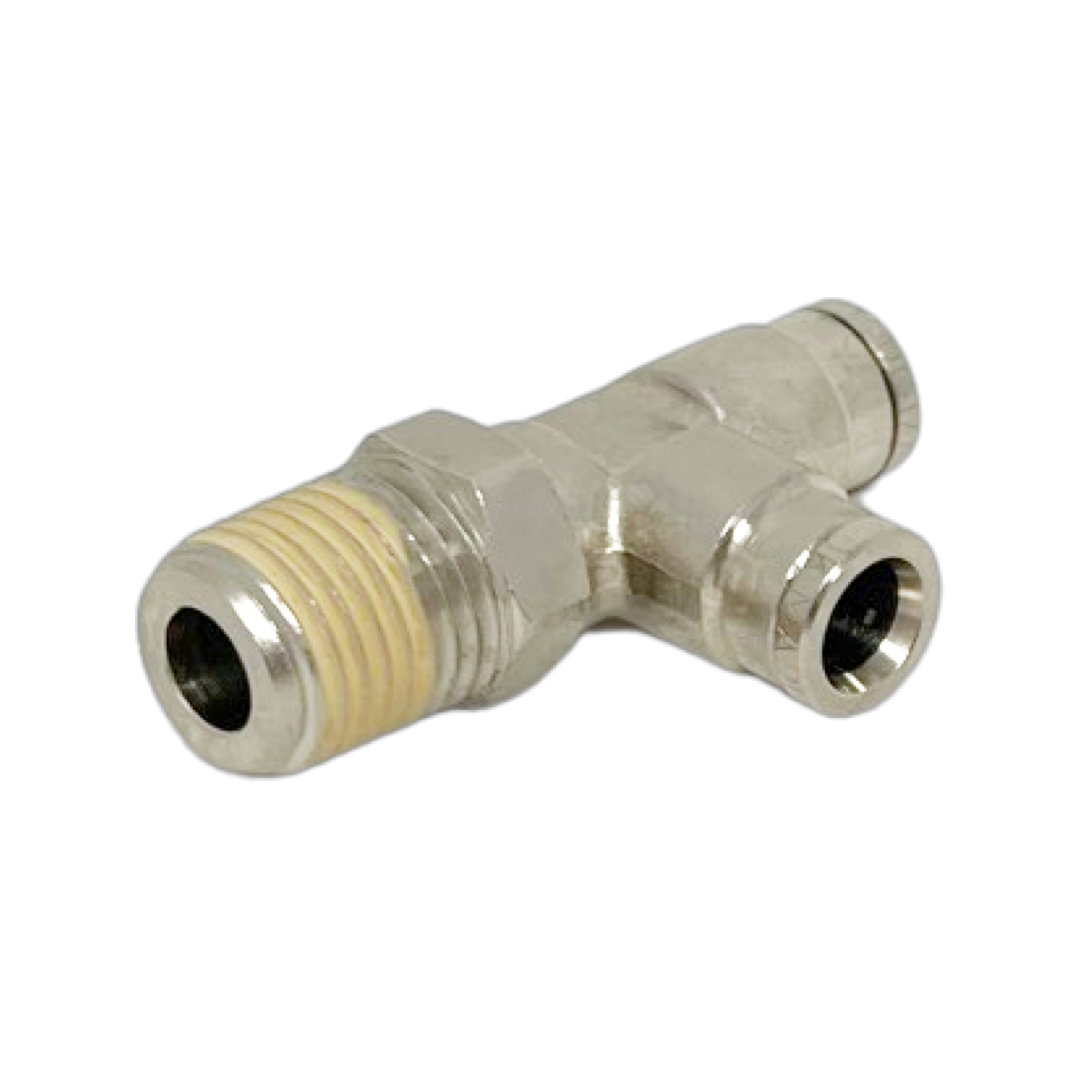 124680638-10PACK : Norgren Pneufit Swivel Male Run Tee, 3/8 tube O/D, 3/8 NPT thread