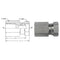 1405-04-02-SS : OneHydraulics Straight Adapter, 0.25 (1/4) Female NPT x 0.125 (1/8) Female NPT Swivel, Stainless Steel, 6000psi