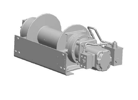 20BBX5L1G : DP Winch, 20,000lb Bare Drum Pull, Base only, Manual Kickout/Spring Engage, CCW, More than 25GPM Motor, 5.5" Barrel x 13.19" Length x 12.75" Flange