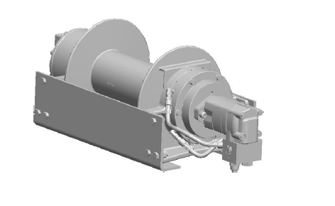 20BBX5R2G : DP Winch, 20,000lb Bare Drum Pull, Base only, Manual Kickout/Spring Engage, CW, Less than 25GPM Motor, 5.5" Barrel x 13.19" Length x 12.75" Flange
