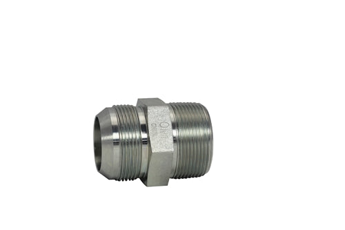 2404-08-04-OHI : OHI Straight Adapter, 0.5 (1/2") Male JIC x 0.25 (1/4") Male NPT, Steel