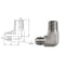 2501-08-06-SS : OneHydraulics 90-Degree Elbow, 0.5 (1/2) Male JIC x 0.375 (3/8) Male NPT, Stainless Steel, 7200psi