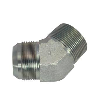 SS-2503-04-04-OHI : OHI 0.25 (1/4") Male JIC x 0.25 (1/4") Male NPT 45-degree Elbow, Stainless Steel
