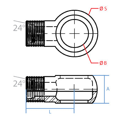 3069LL-10-10 : Adaptall BANJO Adapter, Male LL06 DIN Tube x Male 10MM Metric, Carbon Steel