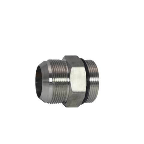 SS-6400-04-06-O-OHI : OneHydraulics Straight Adapter, 0.25 (1/4") Male JIC x 0.375 (3/8") Male ORB, Stainless Steel