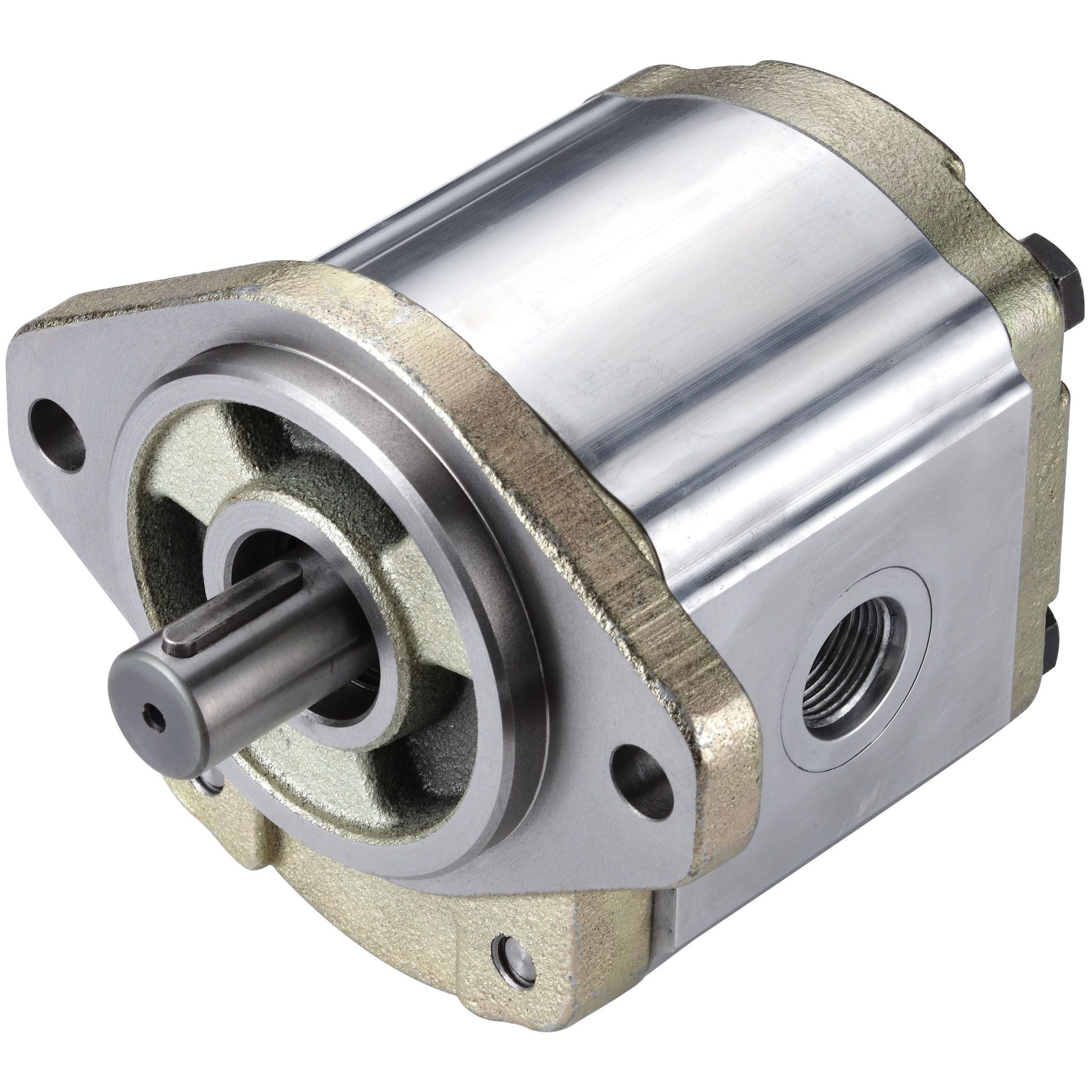 3GB8ZU370R : Honor Gear Pump, CW Rotation, 70cc (4.27in3), 33.29 GPM, 2300psi, 2500 RPM, #20 SAE (1.25") In, #16 SAE (1") Out, Splined Shaft 13-Tooth, 16/32 Pitch, SAE B 2-Bolt Mount