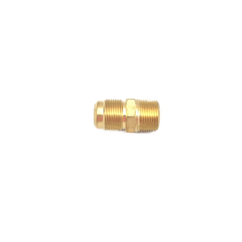 B-F2404-04-06-OHI : OHI Adapter, 0.25 (1/4") Male Flare (45-degree cone) - 0.375 (3/8") Male NPT Straight (Brass)