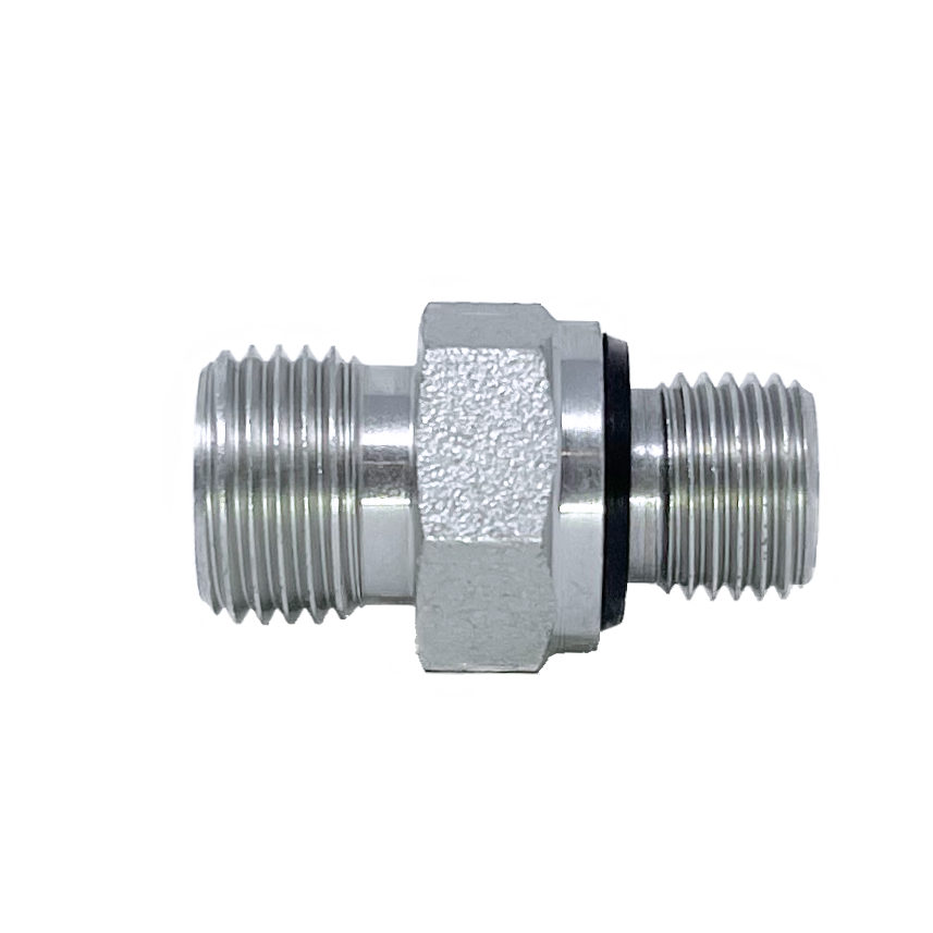 5002S-20-12C : Adaptall Straight Adapter, Male S20 DIN Tube x Male 0.75 (3/4") BSPP, Carbon Steel, Heavy Duty