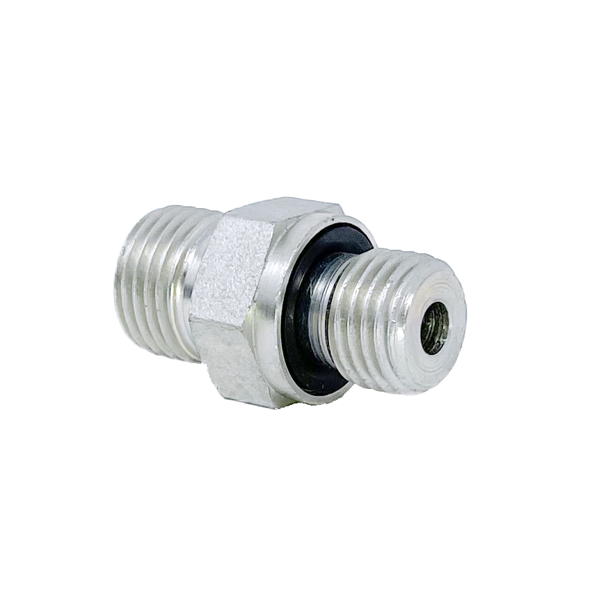 5068S-30-42 : Adaptall Straight Adapter, Male S30 DIN Tube x Male 42MM Metric, Carbon Steel, Heavy Duty