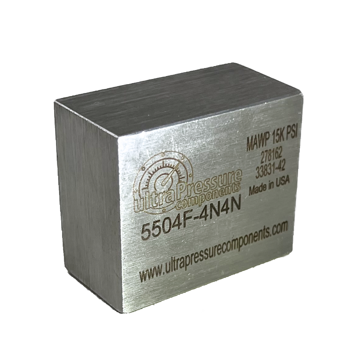 5504F-8N8N : UPC 1/2" Female NPT x 1/2" Male NPT 90, Stainless Steel, 15,000psi
