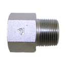 6404-10-08-OHI : OneHydraulics Straight Adapter, 0.625 (5/8) Female ORB x 0.5 (1/2") Male NPT, Steel