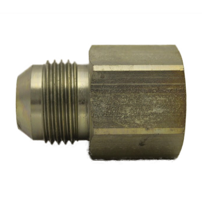 7003-04-04-OHI : OHI Straight Adapter, 0.25 (1/4") Male JIC x 0.25 (1/4") Female BSPP, Steel