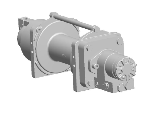 8GNAXX5L1C : DP Winch, 8,000lb Bare Drum Pull, Standard Drum, Manual Kickout/Spring Engage, CCW, Less than 5GPM Motor, 3.63" Barrel x 7.88" Length x 7.19" Flange