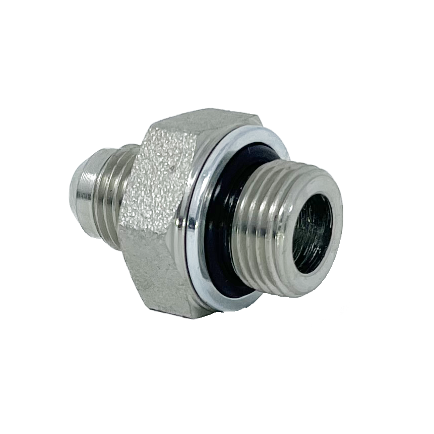 9002-20-20 : Adaptall Straight Adapter, Male 1.25 (1-1/4") JIC x Male 1.25 (1-1/4") BSPP, Carbon Steel