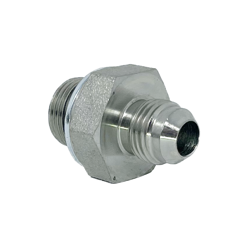 SS9002-08-08 : Adaptall Straight Stainless Steel Adapter, 3/4-16 (-08) Male JIC x 1/2-14 (-08) Male BSPP Port Only