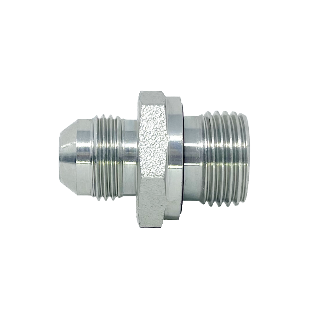 9005ES-20-16 : Adaptall Straight Adapter, Male 1.25 (1-1/4") JIC x Male 1" BSPP, Carbon Steel