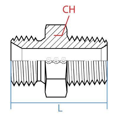 SS9007-02-02 : Adaptall Straight Stainless Rigid Adapter, 1/8-28 (-02) Male BSPP x 1/8-27 (-02) Male NPT