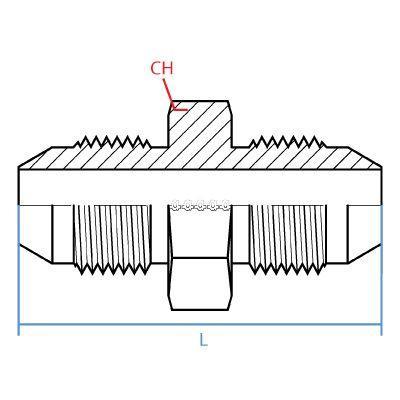 9236-30-30 : Adaptall Straight Adapter, Male 30MM Komatsu x Male 30MM Komatsu, Carbon Steel