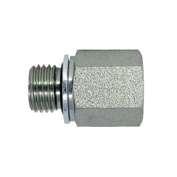 9635S-16-L10-08 : Adaptall Straight Adapter, Male L10 DIN Tube x Female 0.5 (1/2") NPT, Carbon Steel