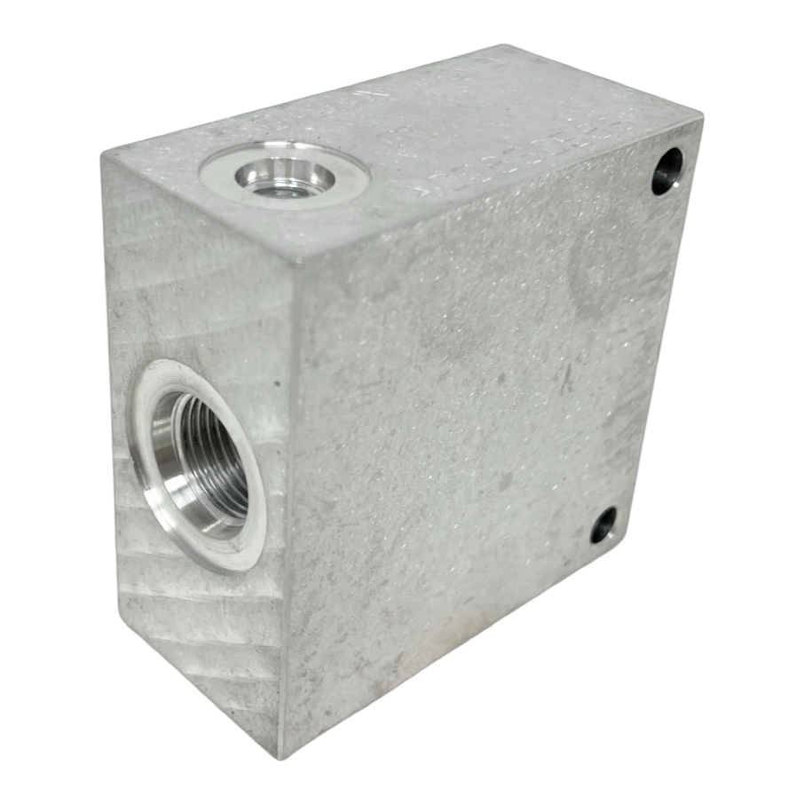 AC083CB8S : Daman Common Cavity Body, C-8-3 Cartridge Cavity, #8 SAE (1/2") Port Connections, 3000psi Rated, Aluminum, Without Gauge Port